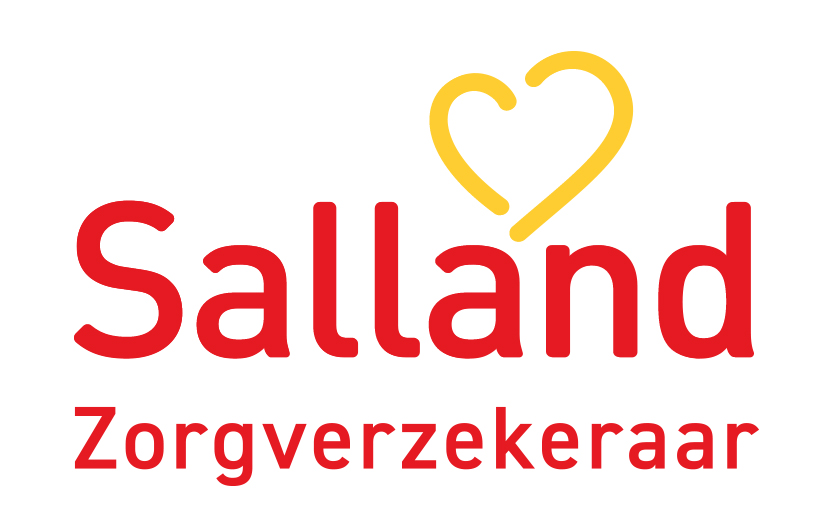 Logo met de tekst Salland Zorgverzekeraar en een hartje